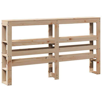 vidaXL Kopfteil mit Ablagen 140 cm Massivholz Kiefer