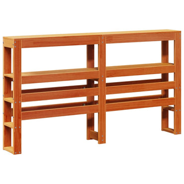 vidaXL Kopfteil mit Ablagen Wachsbraun 140 cm Massivholz Kiefer