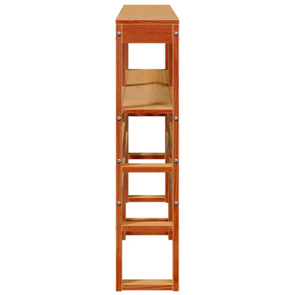 vidaXL Kopfteil mit Ablagen Wachsbraun 140 cm Massivholz Kiefer