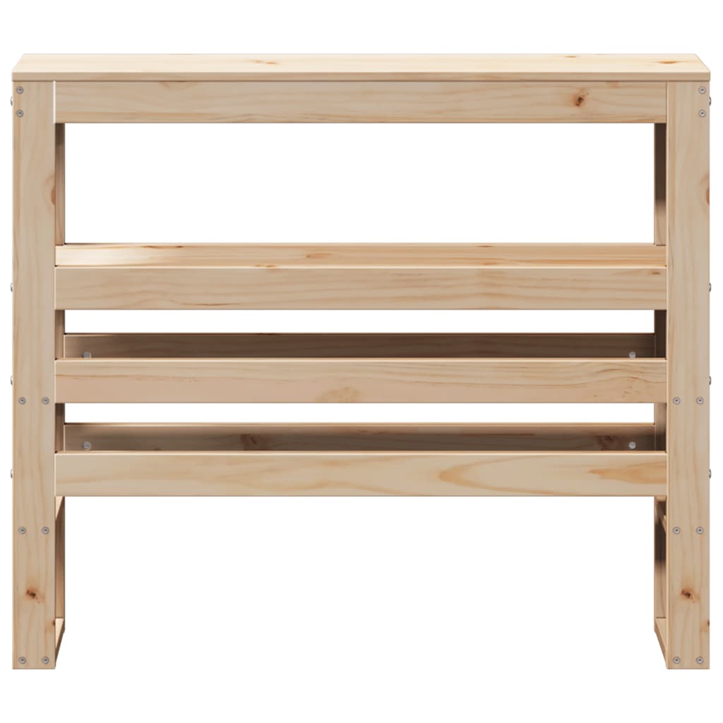 vidaXL Kopfteil mit Ablagen 100 cm Massivholz Kiefer