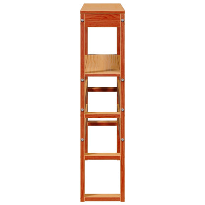 vidaXL Kopfteil mit Ablagen Wachsbraun 100 cm Massivholz Kiefer