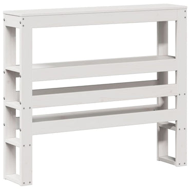 vidaXL Kopfteil mit Ablagen Weiß 90 cm Massivholz Kiefer