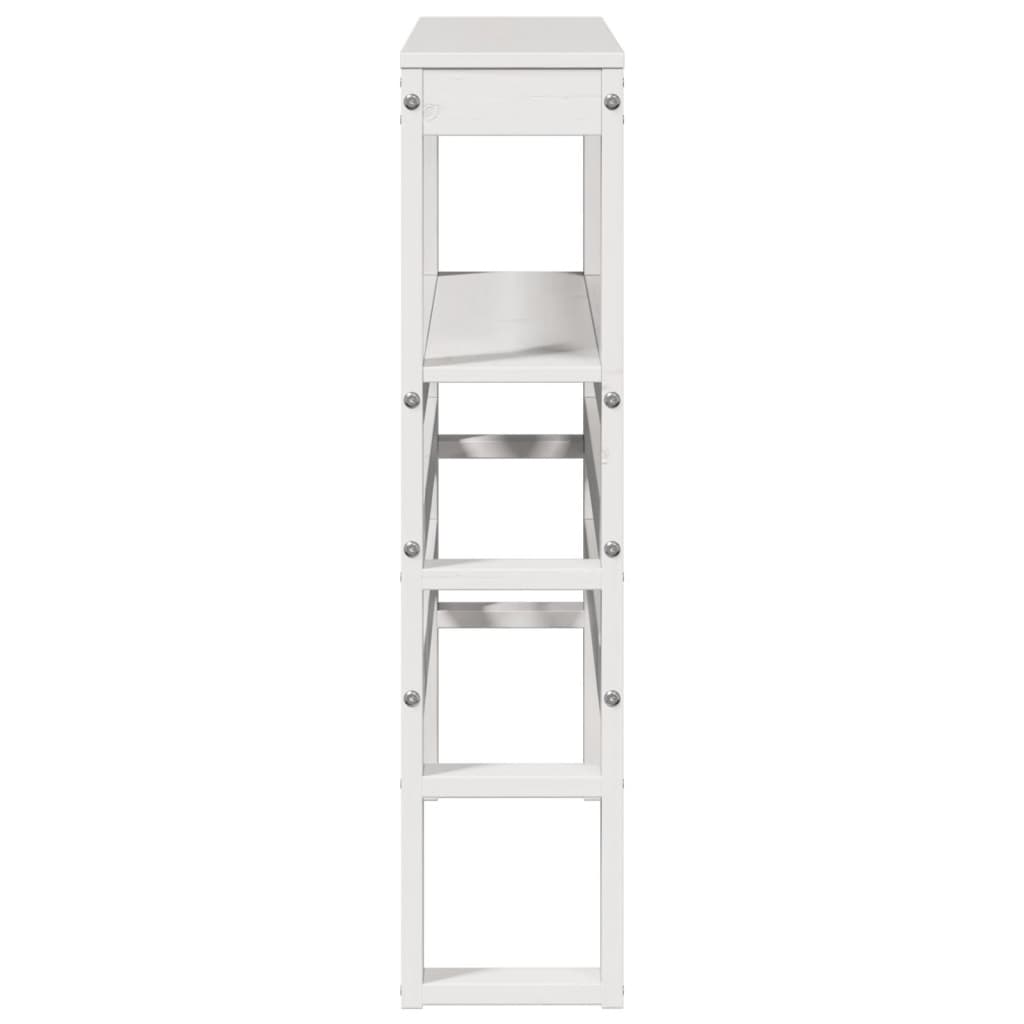 vidaXL Kopfteil mit Ablagen Weiß 90 cm Massivholz Kiefer