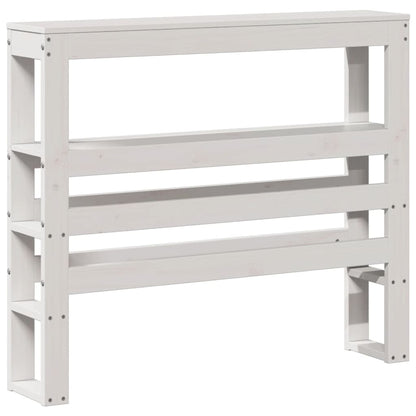 vidaXL Kopfteil mit Ablagen Weiß 90 cm Massivholz Kiefer