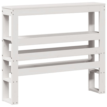 vidaXL Kopfteil mit Ablagen Weiß 75 cm Massivholz Kiefer