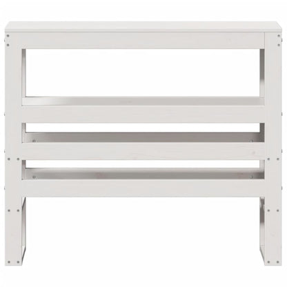 vidaXL Kopfteil mit Ablagen Weiß 75 cm Massivholz Kiefer