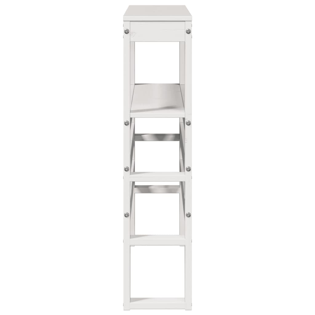 vidaXL Kopfteil mit Ablagen Weiß 75 cm Massivholz Kiefer