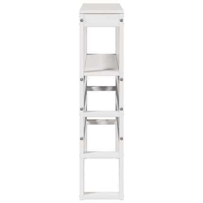 vidaXL Kopfteil mit Ablagen Weiß 75 cm Massivholz Kiefer