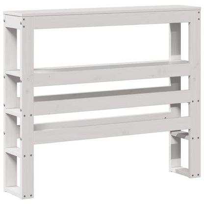vidaXL Kopfteil mit Ablagen Weiß 75 cm Massivholz Kiefer