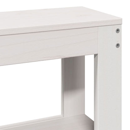 vidaXL Kopfteil mit Ablagen Weiß 75 cm Massivholz Kiefer
