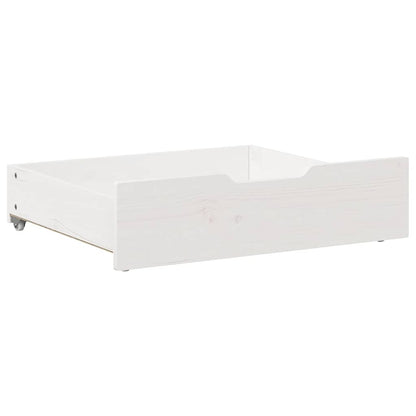 vidaXL Bettschubladen 2 Stk. Weiß 75x55x17 cm Massivholz Kiefer
