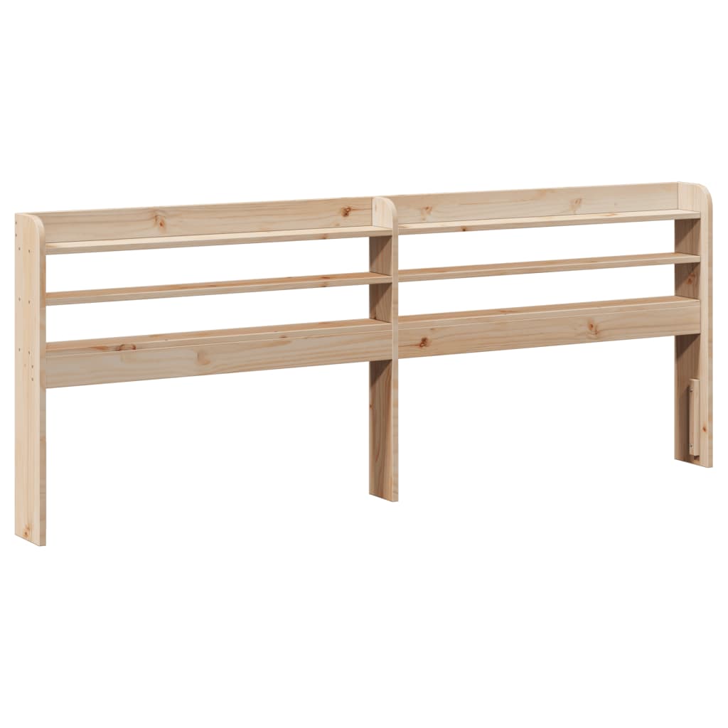 vidaXL Kopfteil mit Ablagen 200 cm Massivholz Kiefer