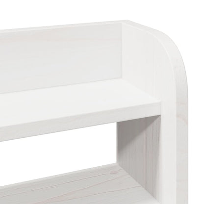 vidaXL Kopfteil mit Ablagen Weiß 200 cm Massivholz Kiefer