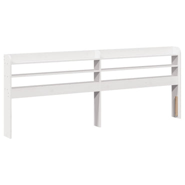 vidaXL Kopfteil mit Ablagen Weiß 180 cm Massivholz Kiefer