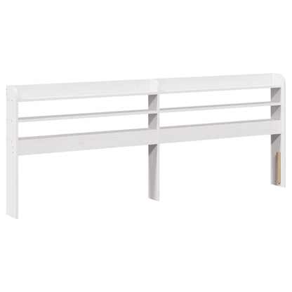 vidaXL Kopfteil mit Ablagen Weiß 180 cm Massivholz Kiefer