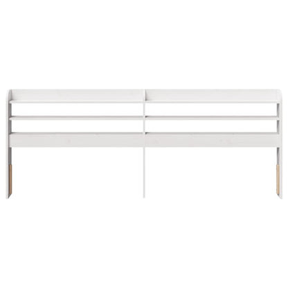 vidaXL Kopfteil mit Ablagen Weiß 180 cm Massivholz Kiefer