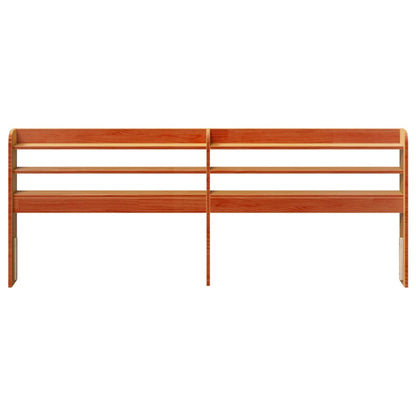 vidaXL Kopfteil mit Ablagen Wachsbraun 180 cm Massivholz Kiefer