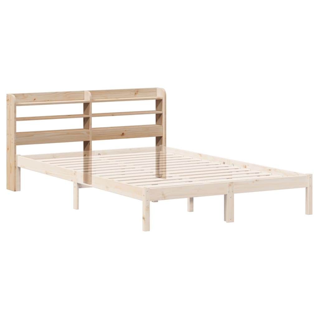 vidaXL Kopfteil mit Ablagen 160 cm Massivholz Kiefer