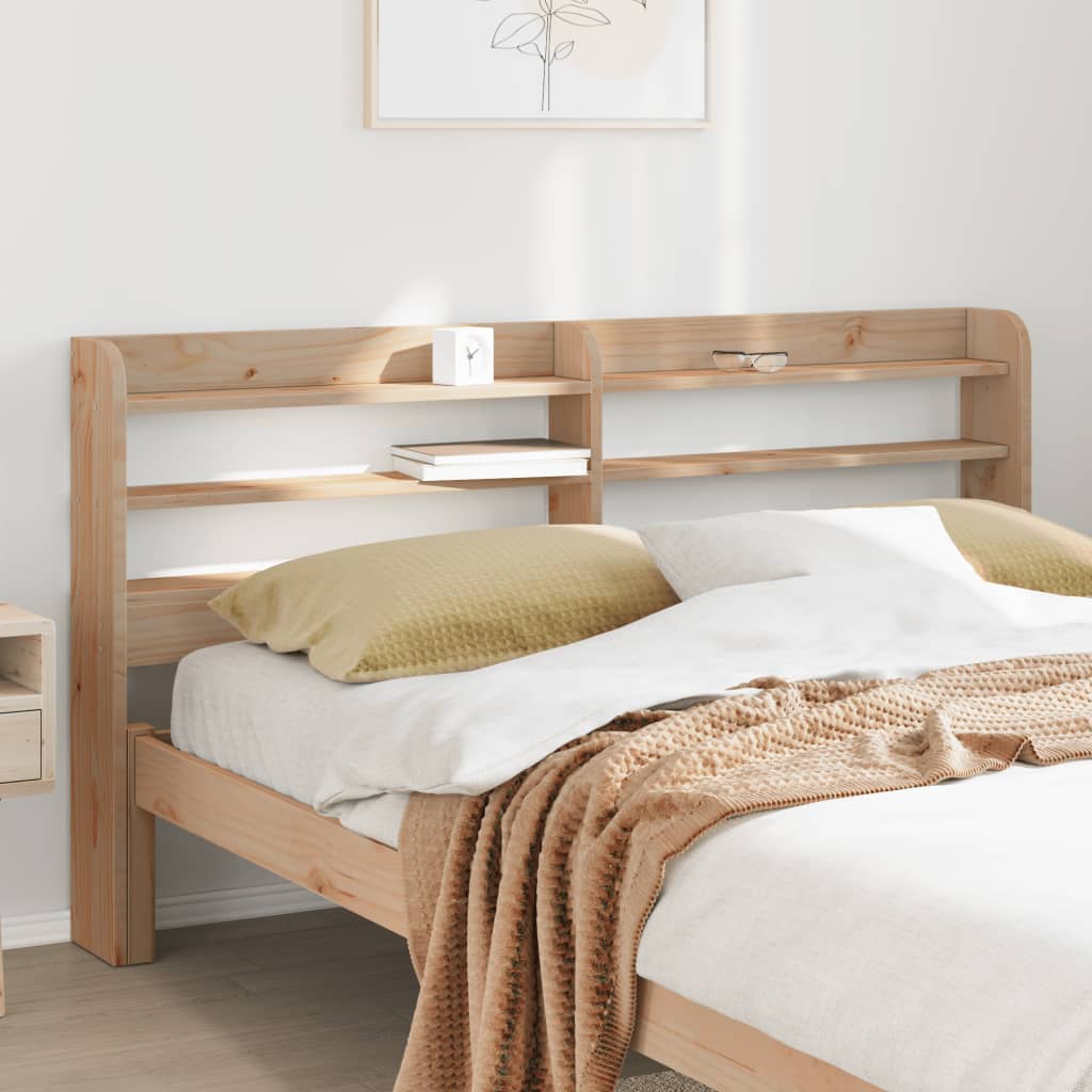 vidaXL Kopfteil mit Ablagen 160 cm Massivholz Kiefer