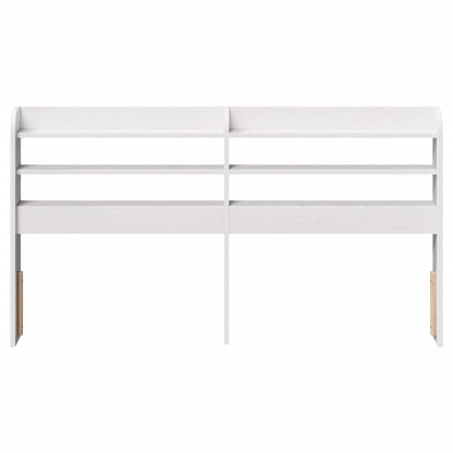 vidaXL Kopfteil mit Ablagen Weiß 120 cm Massivholz Kiefer