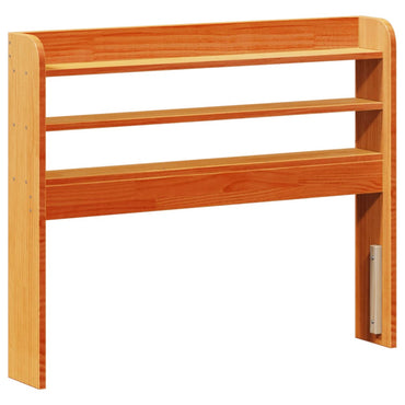 vidaXL Kopfteil mit Ablagen Wachsbraun 100 cm Massivholz Kiefer