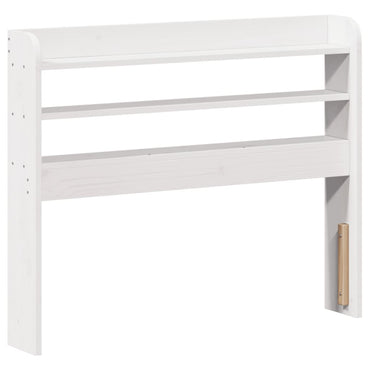 vidaXL Kopfteil mit Ablagen Weiß 90 cm Massivholz Kiefer