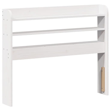 vidaXL Kopfteil mit Ablagen Weiß 75 cm Massivholz Kiefer