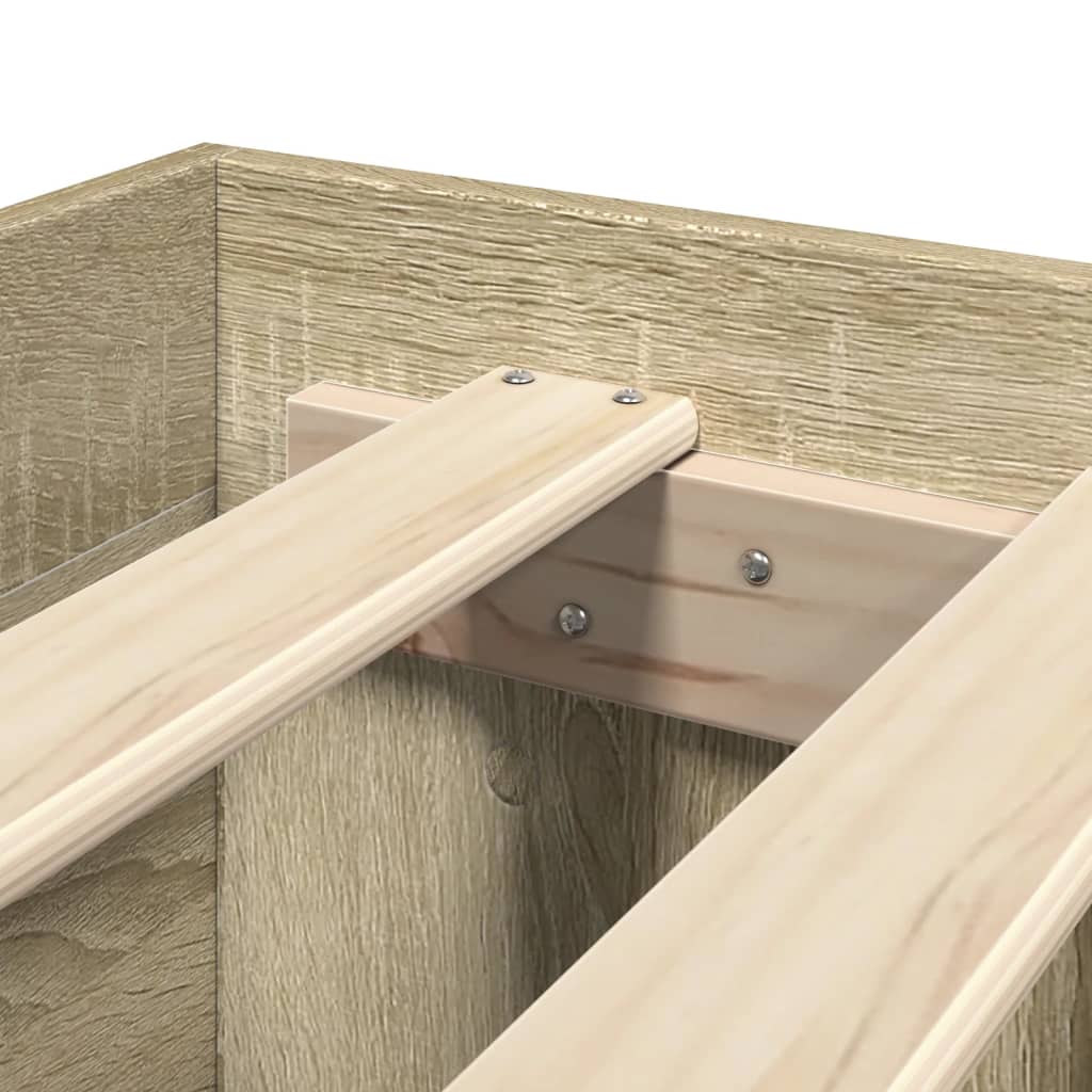 Bettgestell ohne Matratze Sonoma-Eiche 160x200 cm Holzwerkstoff