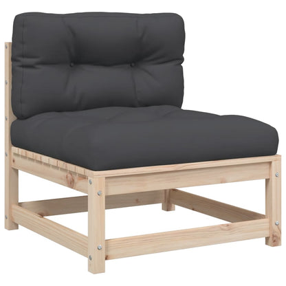 vidaXL 4-tlg. Garten-Sofagarnitur mit Kissen Massivholz Kiefer