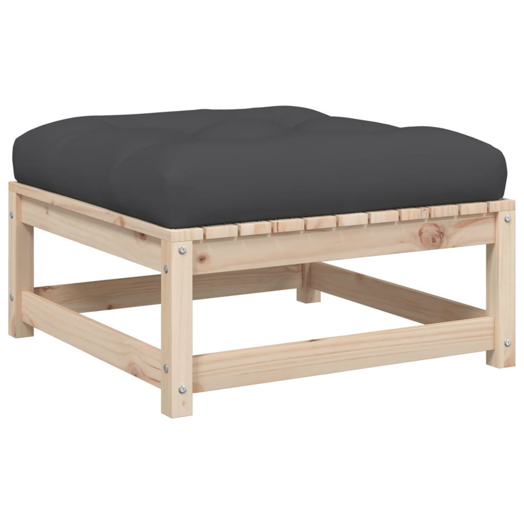 vidaXL 4-tlg. Garten-Sofagarnitur mit Kissen Massivholz Kiefer