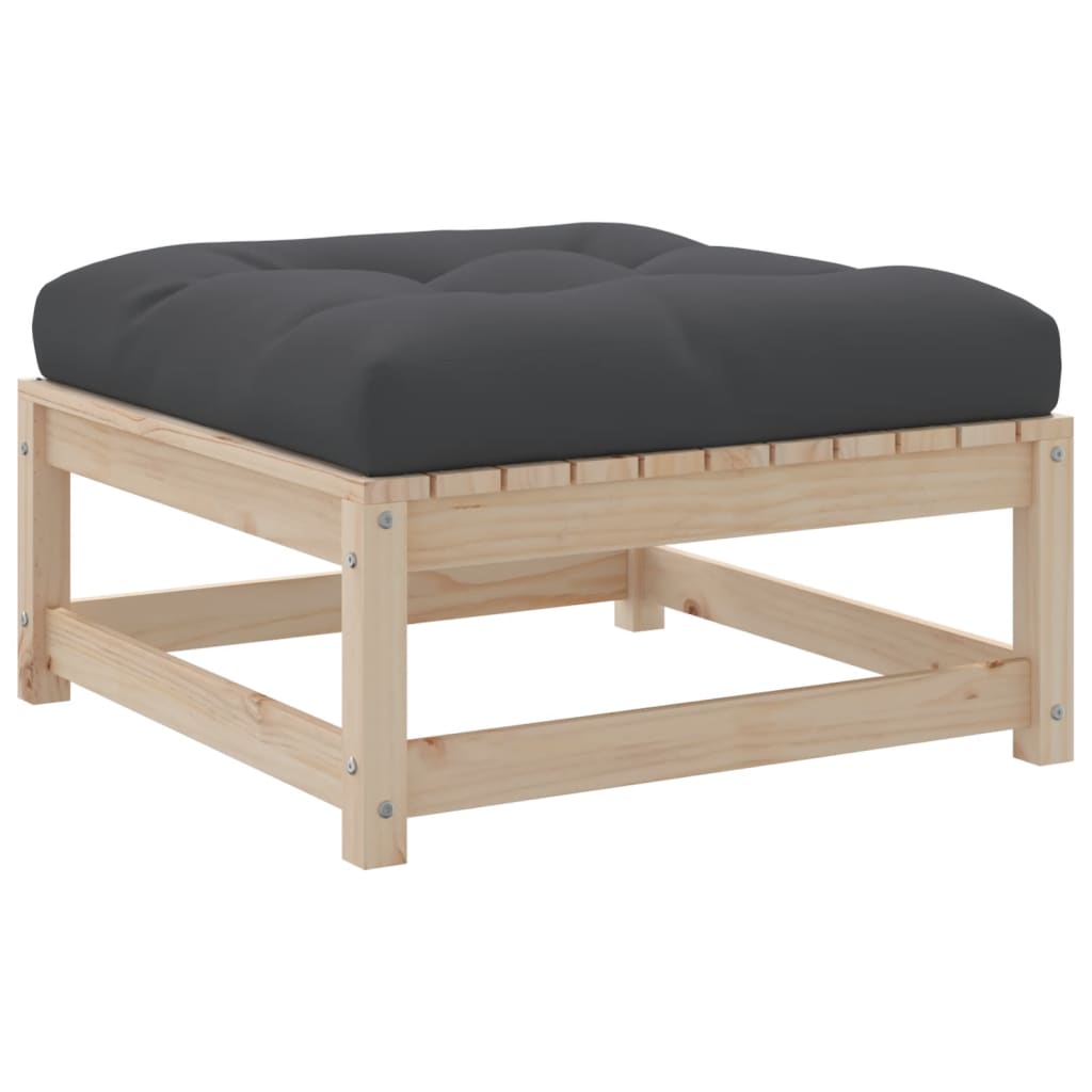 vidaXL 4-tlg. Garten-Sofagarnitur mit Kissen Massivholz Kiefer