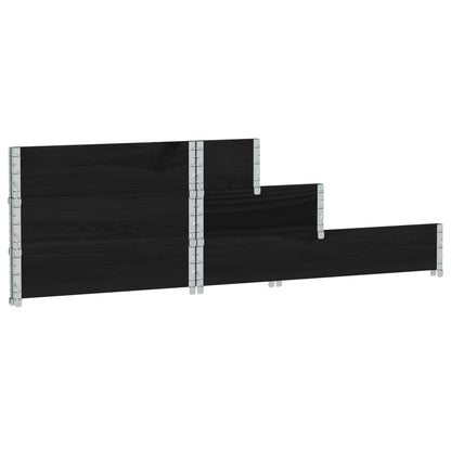 vidaXL Rehausse de palette 3 niveaux noir 120x80 cm Bois massif
