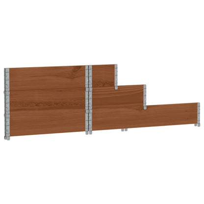 vidaXL Rehausse de palette triple marron 120x80 cm en pin massif