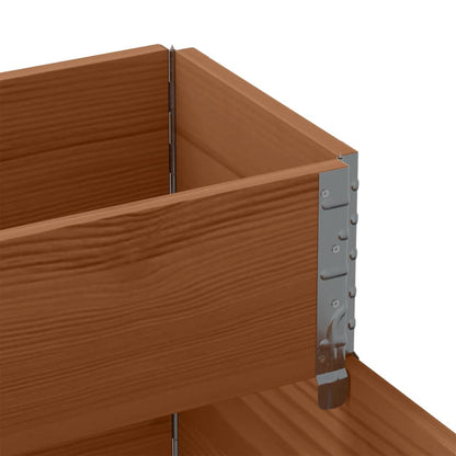 vidaXL Rehausse de palette triple marron 120x80 cm en pin massif