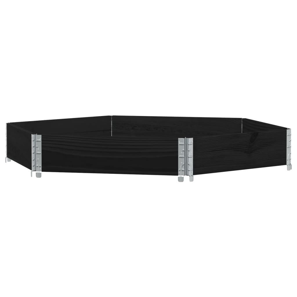 vidaXL Rehausse de palette noire 160x160 cm en pin massif
