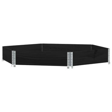 vidaXL Rehausse de palette noire 160x160 cm en pin massif