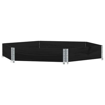 vidaXL Rehausse de palette noire 160x160 cm en pin massif