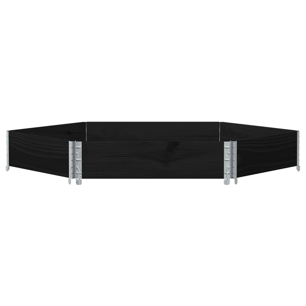vidaXL Rehausse de palette noire 160x160 cm en pin massif