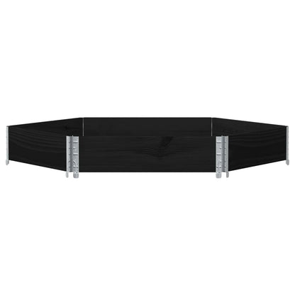 vidaXL Rehausse de palette noire 160x160 cm en pin massif