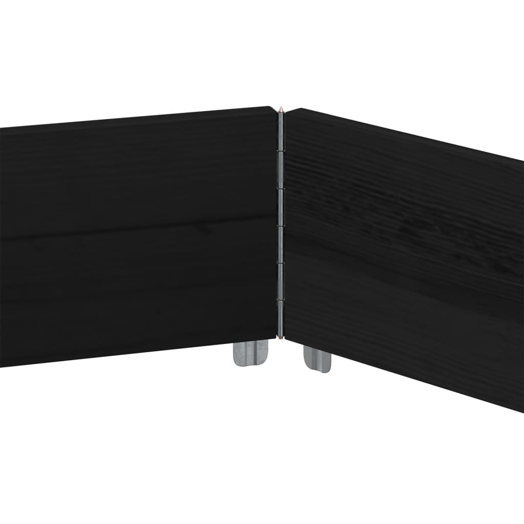 vidaXL Rehausse de palette noire 160x160 cm en pin massif