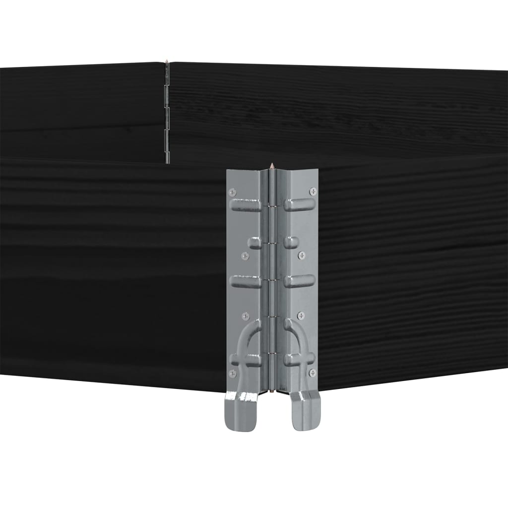 vidaXL Rehausse de palette noire 160x160 cm en pin massif