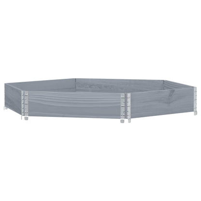 vidaXL Rehausse de palette Gris 160x160 cm Pin massif