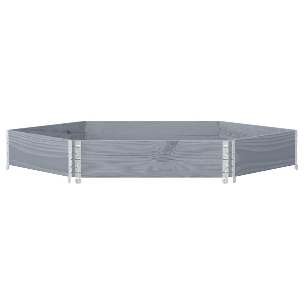 vidaXL Rehausse de palette Gris 160x160 cm Pin massif