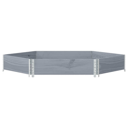 vidaXL Rehausse de palette Gris 160x160 cm Pin massif