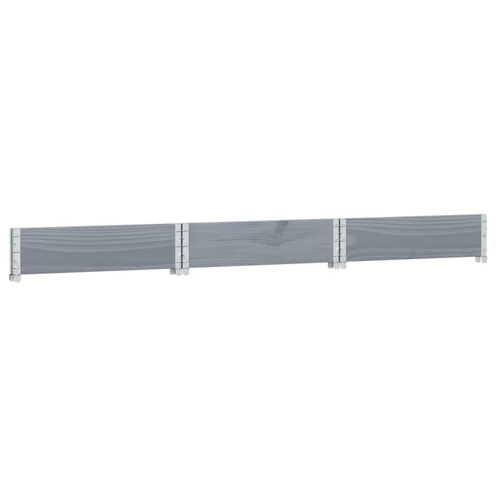 vidaXL Rehausse de palette Gris 160x160 cm Pin massif
