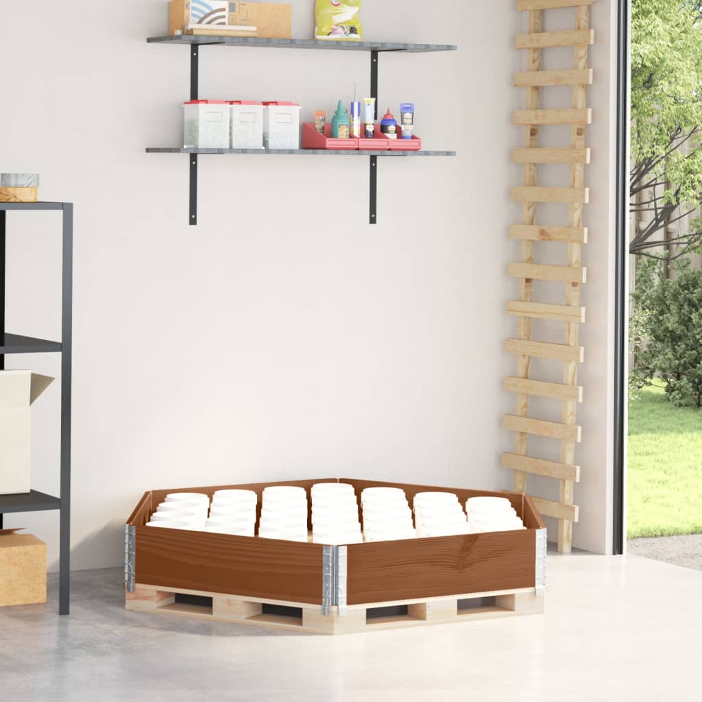 vidaXL Rehausse de palette marron 160x160 cm en pin massif