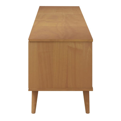 vidaXL Meuble TV MOLDE marron 158x40x49 cm pin massif
