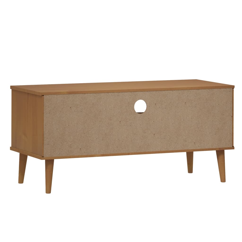 vidaXL Meuble TV MOLDE marron 158x40x49 cm pin massif