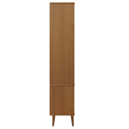 vidaXL Vitrine MOLDE marron 90x35x175 cm bois de pin massif