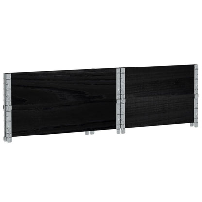 vidaXL Pflanzkasten Schwarz 80x60 cm Massivholz Kiefer
